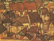 Egon Schiele Yellow City (mk12) oil painting reproduction